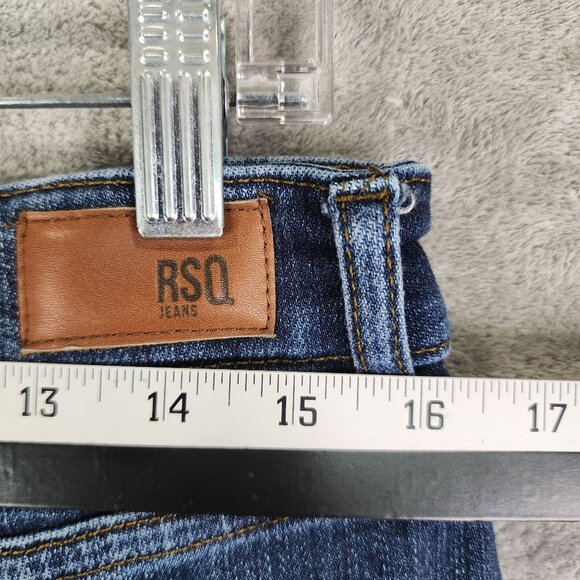 Mens RSQ Denim Blue Jeans London Skinny Distressed Cotton Blend Size 32X32 - Picture 7 of 10